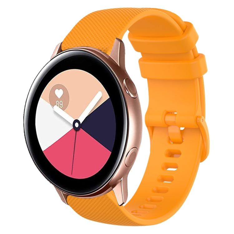 20mm Plaid Solid Color Silicone Watch Band