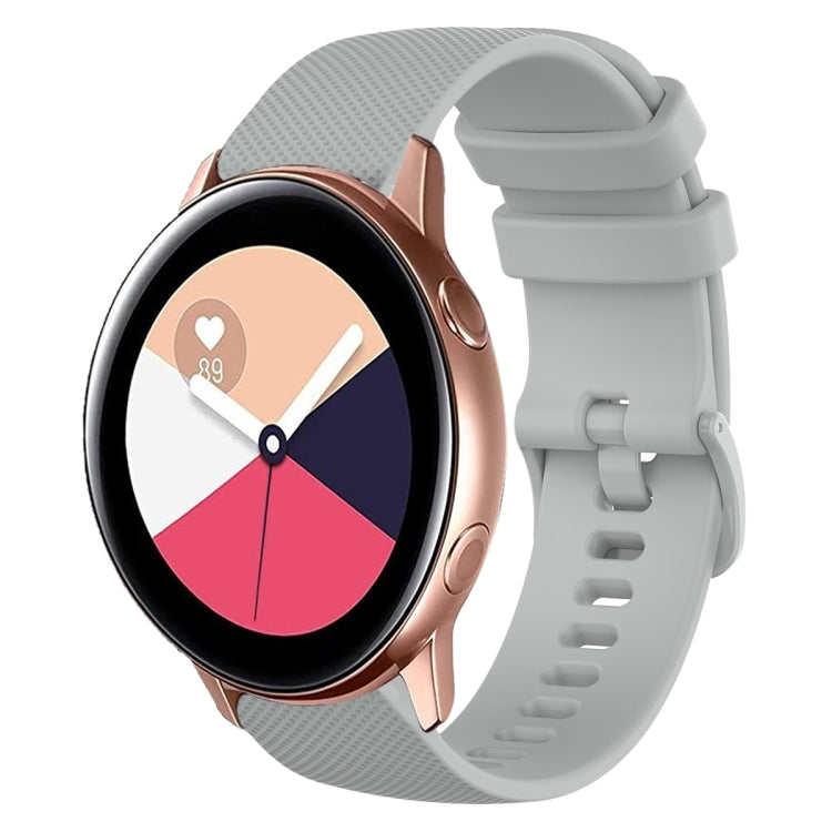 20mm Plaid Solid Color Silicone Watch Band