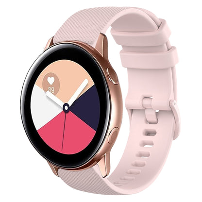 20mm Plaid Solid Color Silicone Watch Band