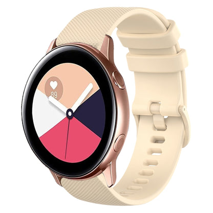 20mm Plaid Solid Color Silicone Watch Band