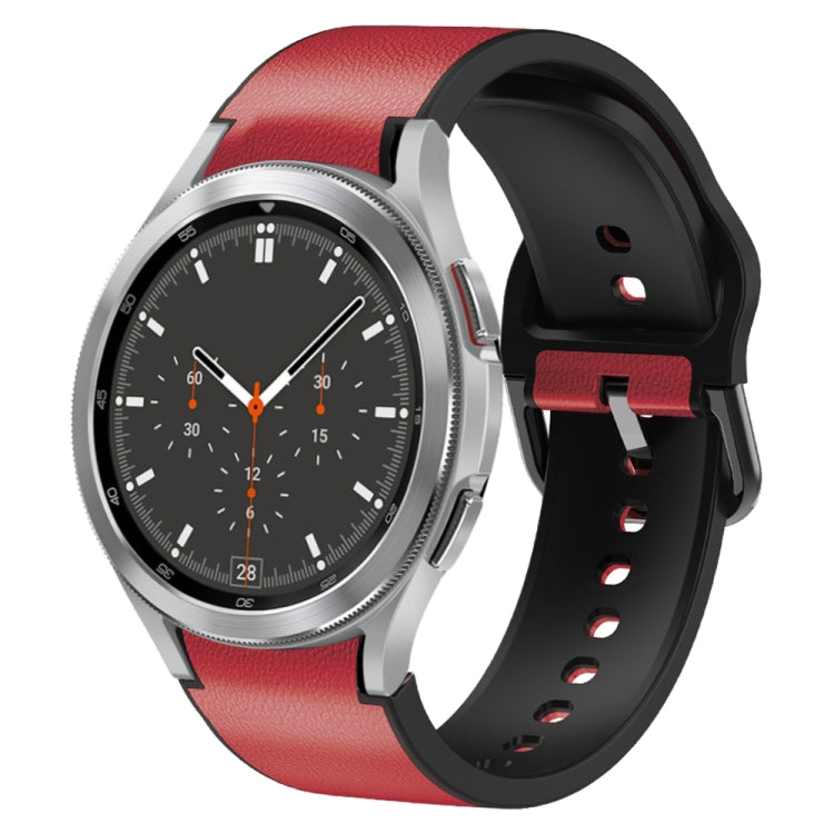 20mm Silicone Adhesive Leather Watch Band