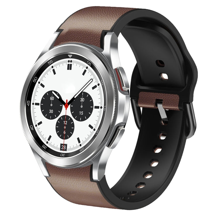 20mm Silicone Adhesive Leather Watch Band