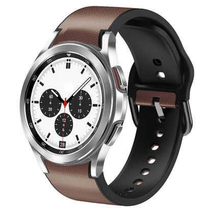 20mm Silicone Adhesive Leather Watch Band