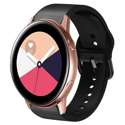 20mm Silicone Adhesive Leather Watch Band