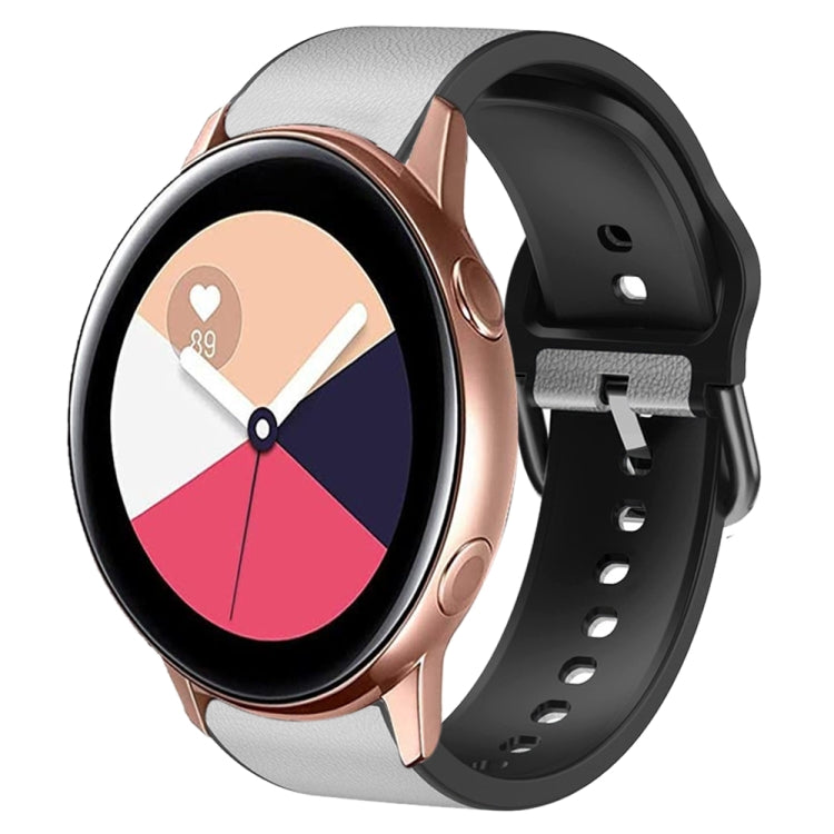 20mm Silicone Adhesive Leather Watch Band