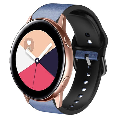 20mm Silicone Adhesive Leather Watch Band