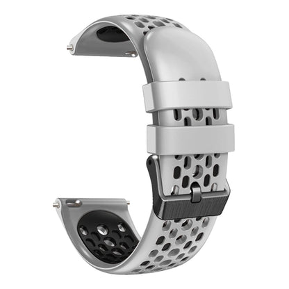 22mm Two-Color Breathable Silicone Watch Band