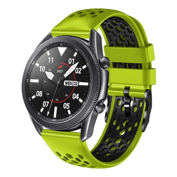 22mm Two-Color Breathable Silicone Watch Band