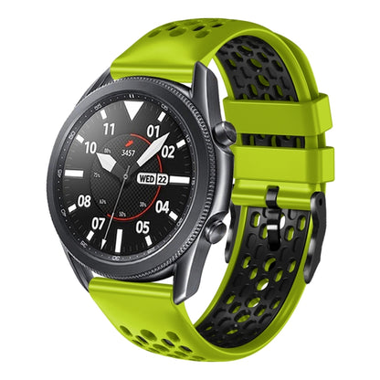 22mm Two-Color Breathable Silicone Watch Band