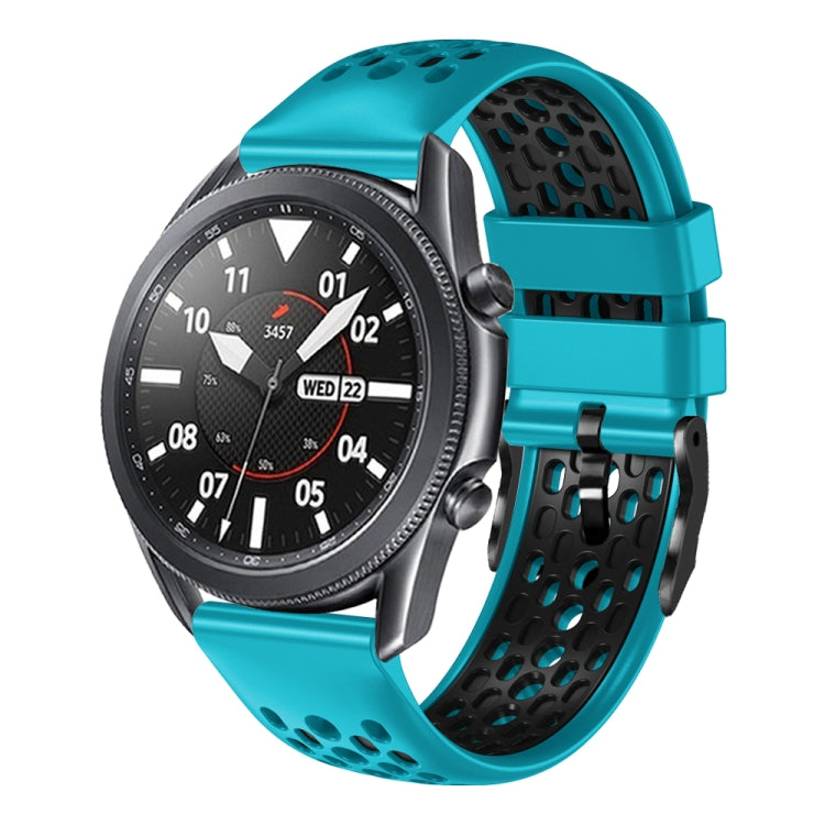 22mm Two-Color Breathable Silicone Watch Band