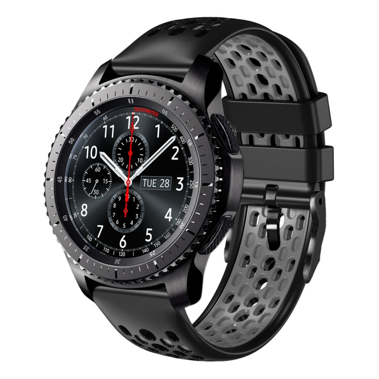 22mm Two-Color Breathable Silicone Watch Band