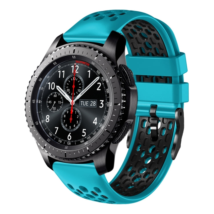 22mm Two-Color Breathable Silicone Watch Band