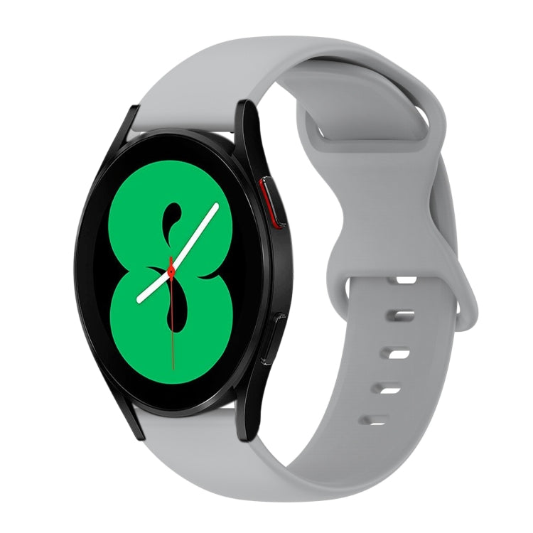 20mm Butterfly Buckle Solid Color Silicone Watch Band