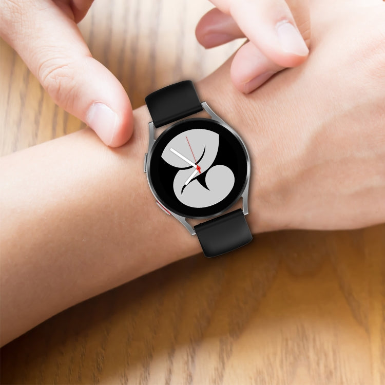 20mm Butterfly Buckle Solid Color Silicone Watch Band