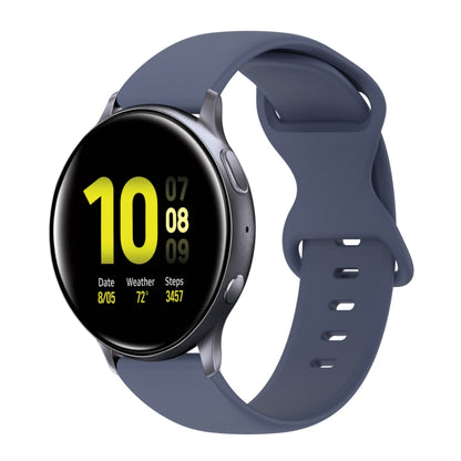 20mm Butterfly Buckle Solid Color Silicone Watch Band