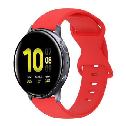 20mm Butterfly Buckle Solid Color Silicone Watch Band