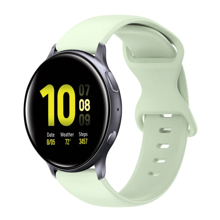 20mm Butterfly Buckle Solid Color Silicone Watch Band