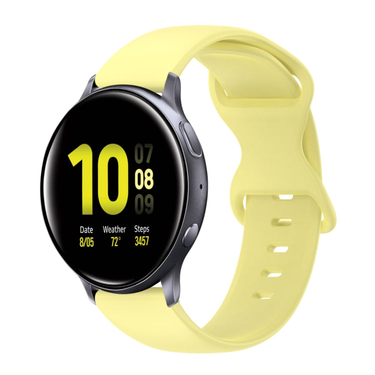 20mm Butterfly Buckle Solid Color Silicone Watch Band