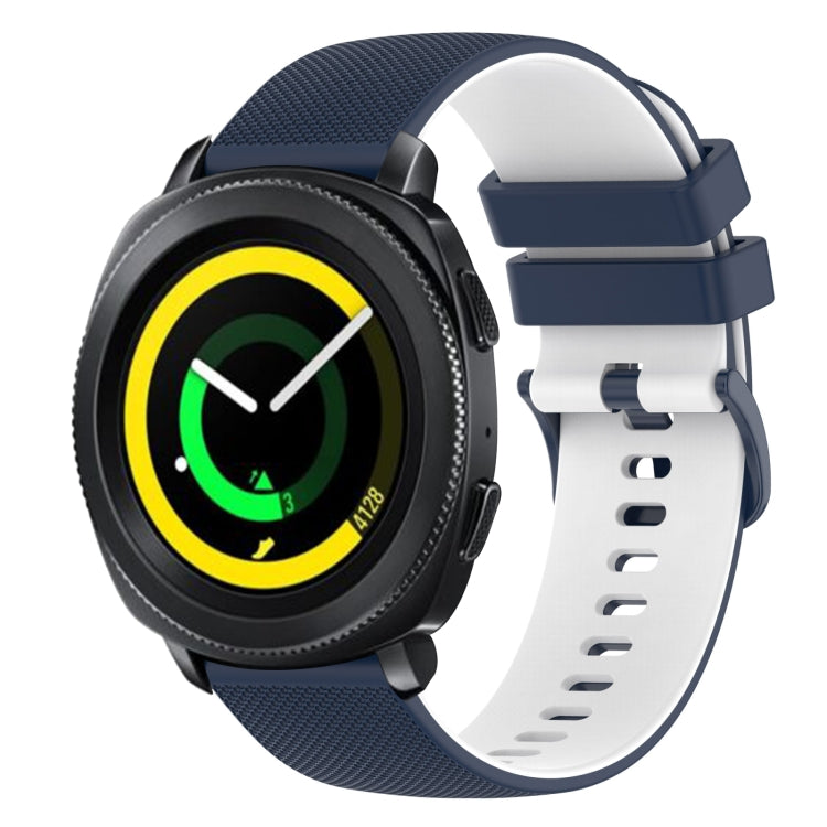 20mm Checkered Two-Color Silicone Watch Band