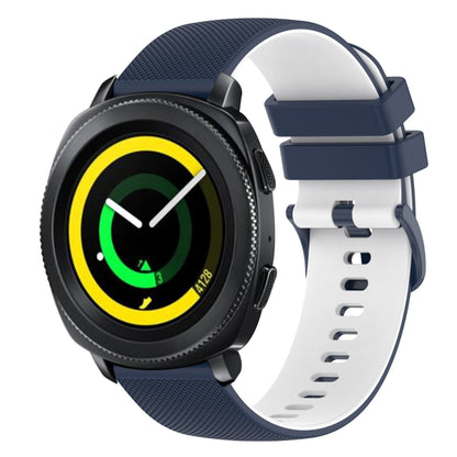 20mm Checkered Two-Color Silicone Watch Band