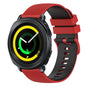 20mm Checkered Two-Color Silicone Watch Band
