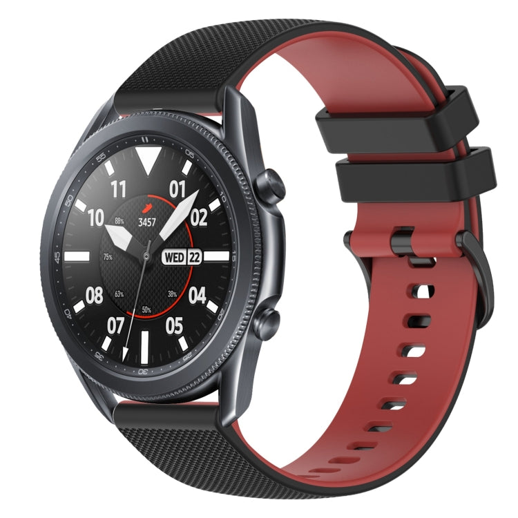 22mm Checkered Two-Color Silicone Watch Band
