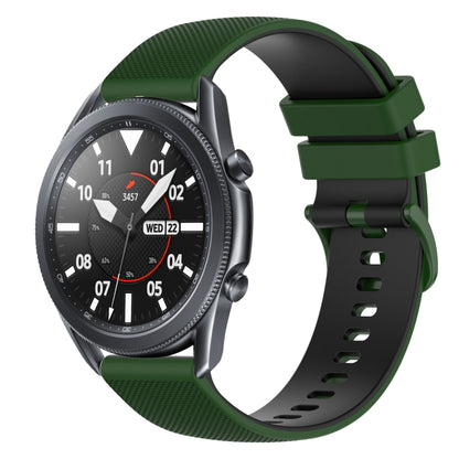 22mm Checkered Two-Color Silicone Watch Band