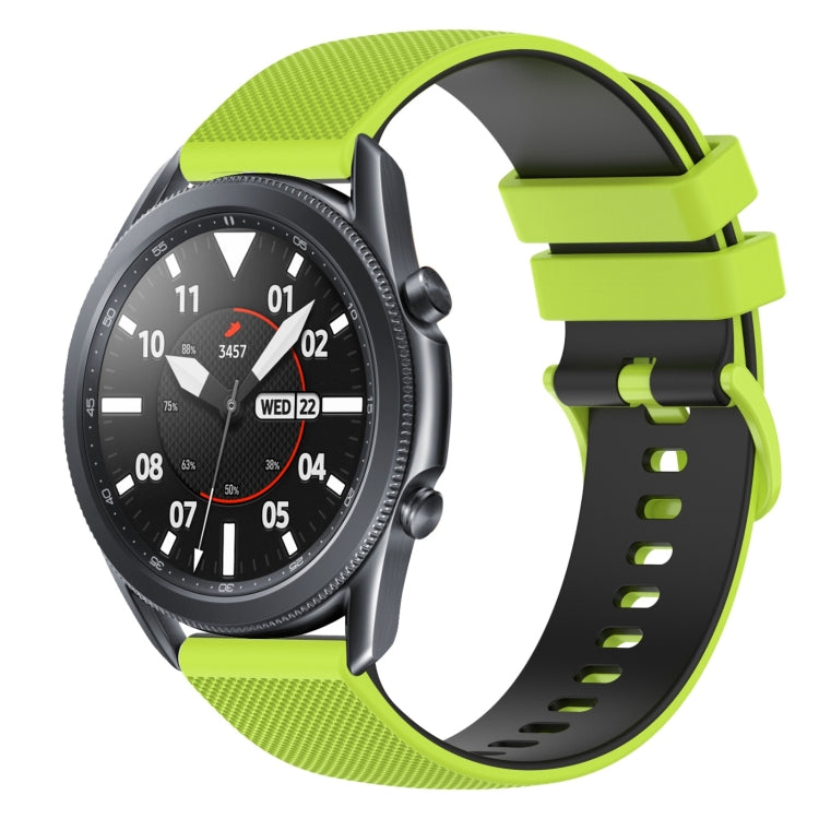 22mm Checkered Two-Color Silicone Watch Band