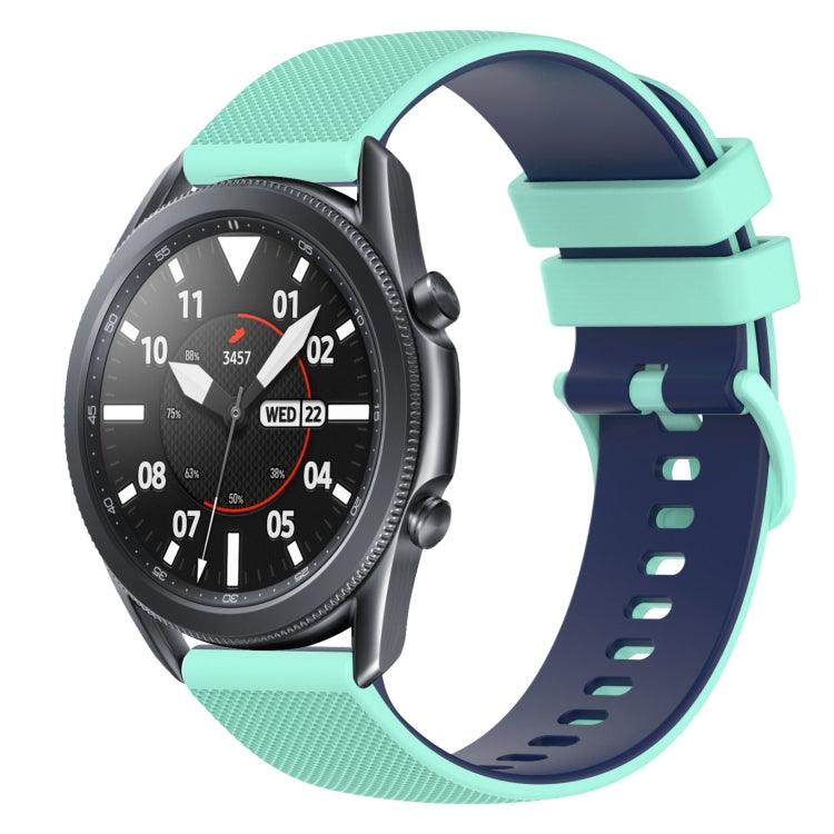 22mm Checkered Two-Color Silicone Watch Band