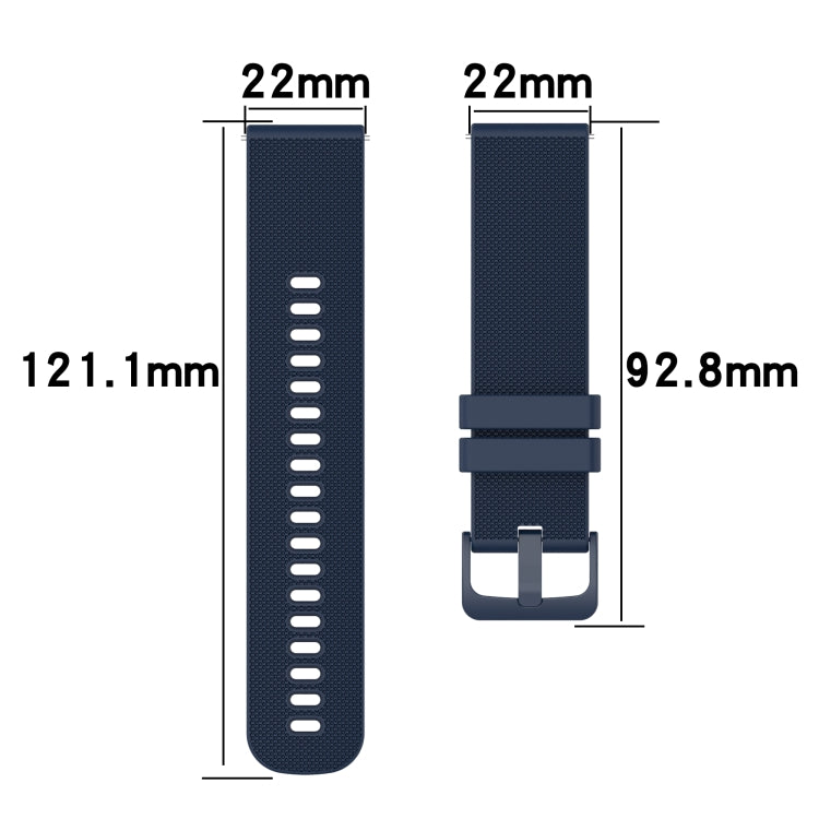 22mm Checkered Two-Color Silicone Watch Band