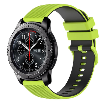 22mm Checkered Two-Color Silicone Watch Band
