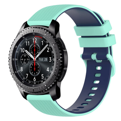 22mm Checkered Two-Color Silicone Watch Band