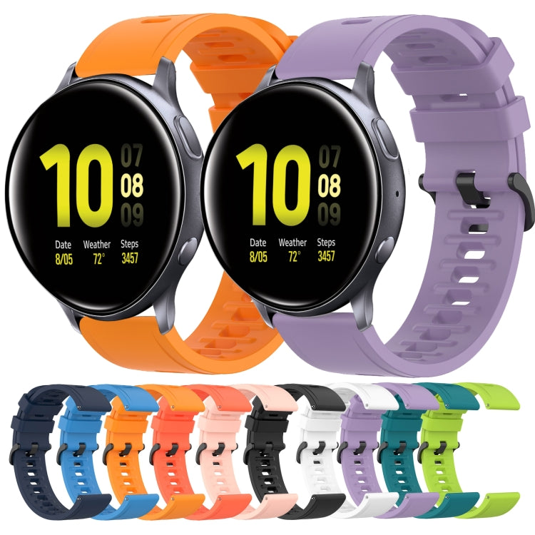 20mm Solid Color Soft Silicone Watch Band