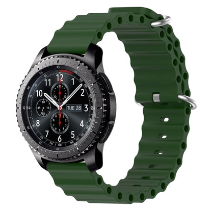 22mm Ocean Style Silicone Solid Color Watch Band