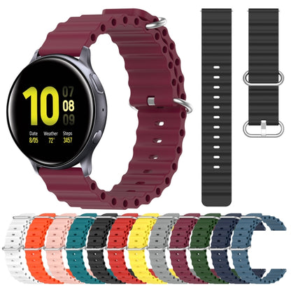 20mm Ocean Style Silicone Solid Color Watch Band
