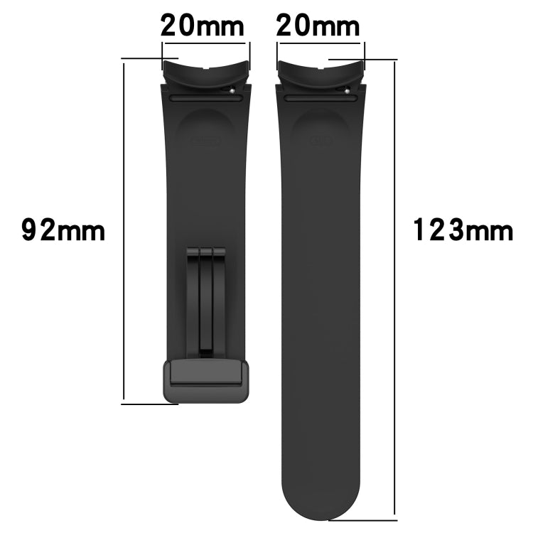 Folding Magnetic Clasp Silicone Watch Band