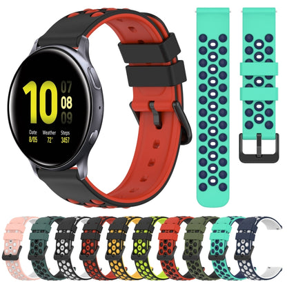 20mm Two-Color Porous Silicone Watch Band