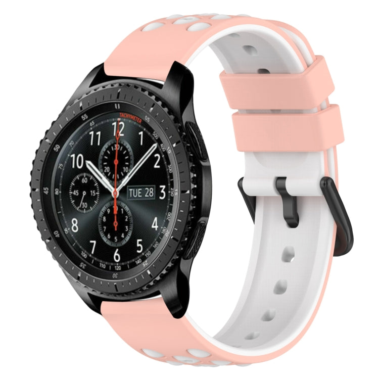 22mm Two-Color Porous Silicone Watch Band