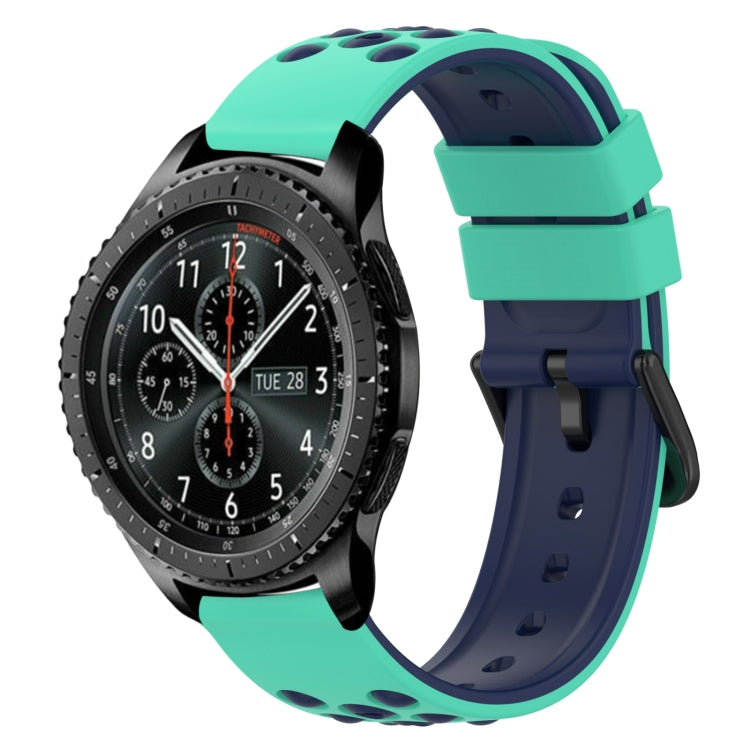 22mm Two-Color Porous Silicone Watch Band