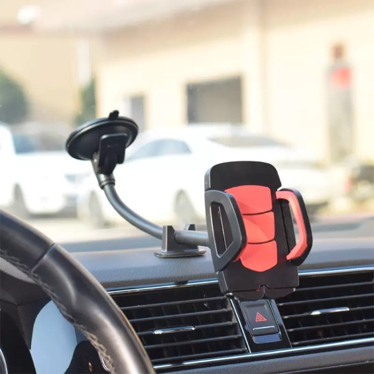 X034 Long Arm Flexible Goose Neck Windshield Car Cell Phone Holder, X034