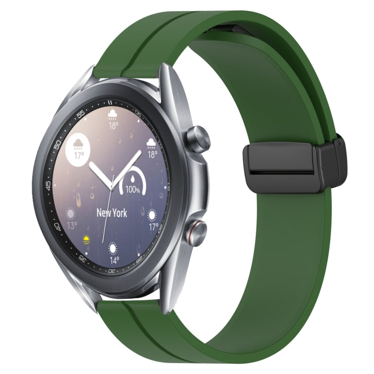 22mm Solid Color Magnetic Clasp Silicone Watch Band