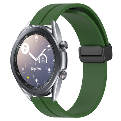 22mm Solid Color Magnetic Clasp Silicone Watch Band