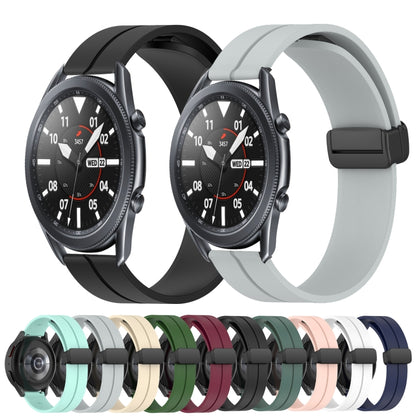 22mm Solid Color Magnetic Clasp Silicone Watch Band