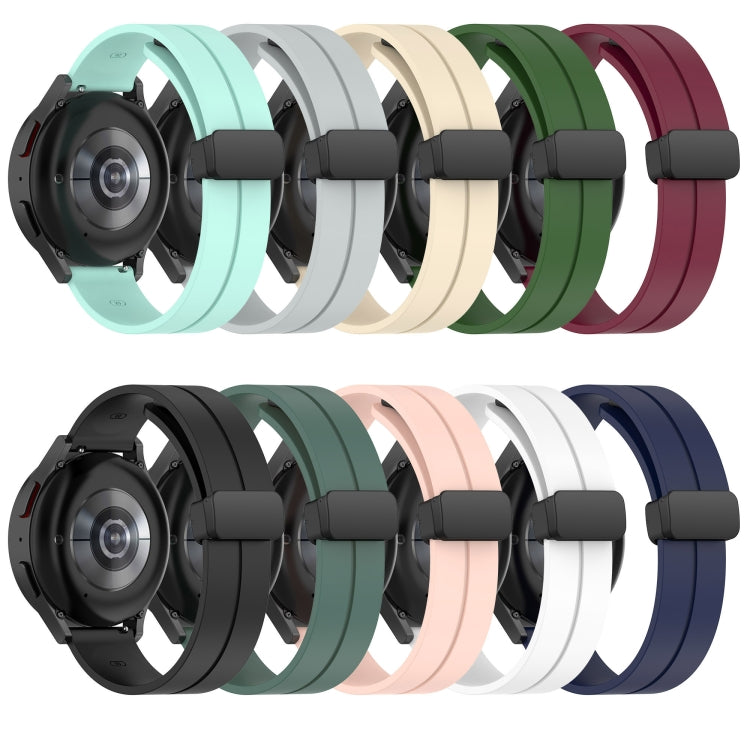 22mm Solid Color Magnetic Clasp Silicone Watch Band