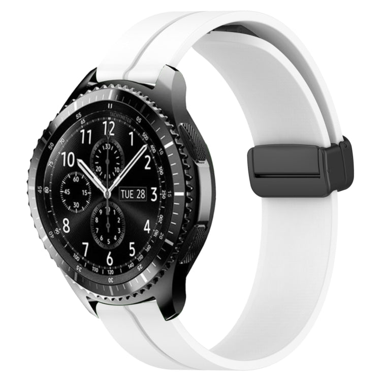 22mm Solid Color Magnetic Clasp Silicone Watch Band