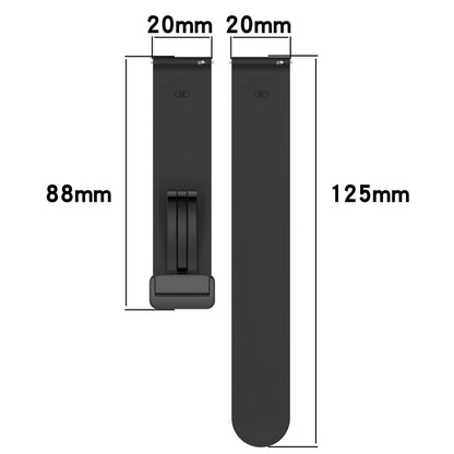 20mm Folding Magnetic Clasp Silicone Watch Band
