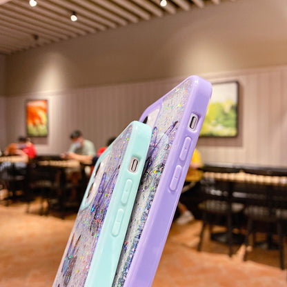 Color Butterfly Glitter Epoxy TPU Phone Case