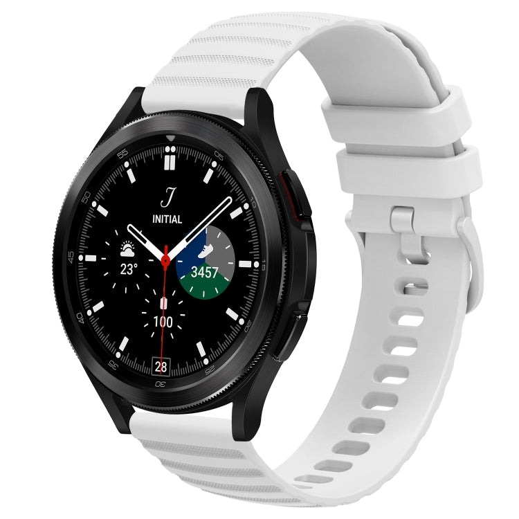 20mm Wavy Dot Pattern Solid Color Silicone Watch Band