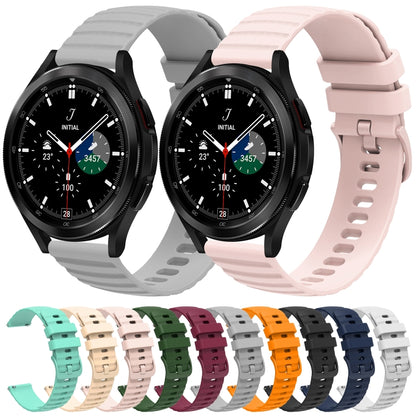 20mm Wavy Dot Pattern Solid Color Silicone Watch Band