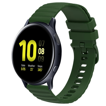 20mm Wavy Dot Pattern Solid Color Silicone Watch Band